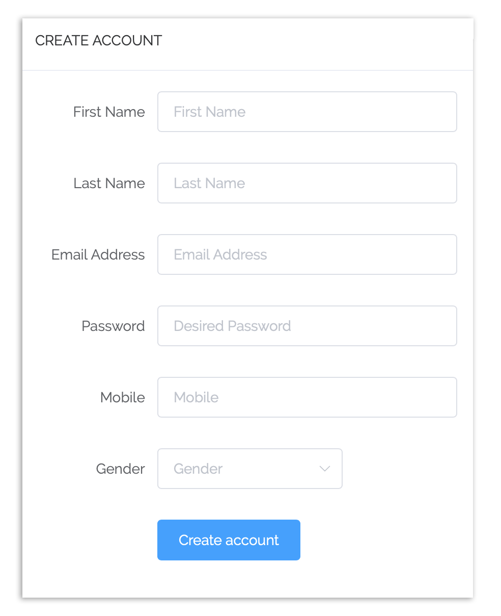 Dynamic registration form with URL parameter context sent from a client application. Rendered based on context, configurations, and OIDC endpoints.