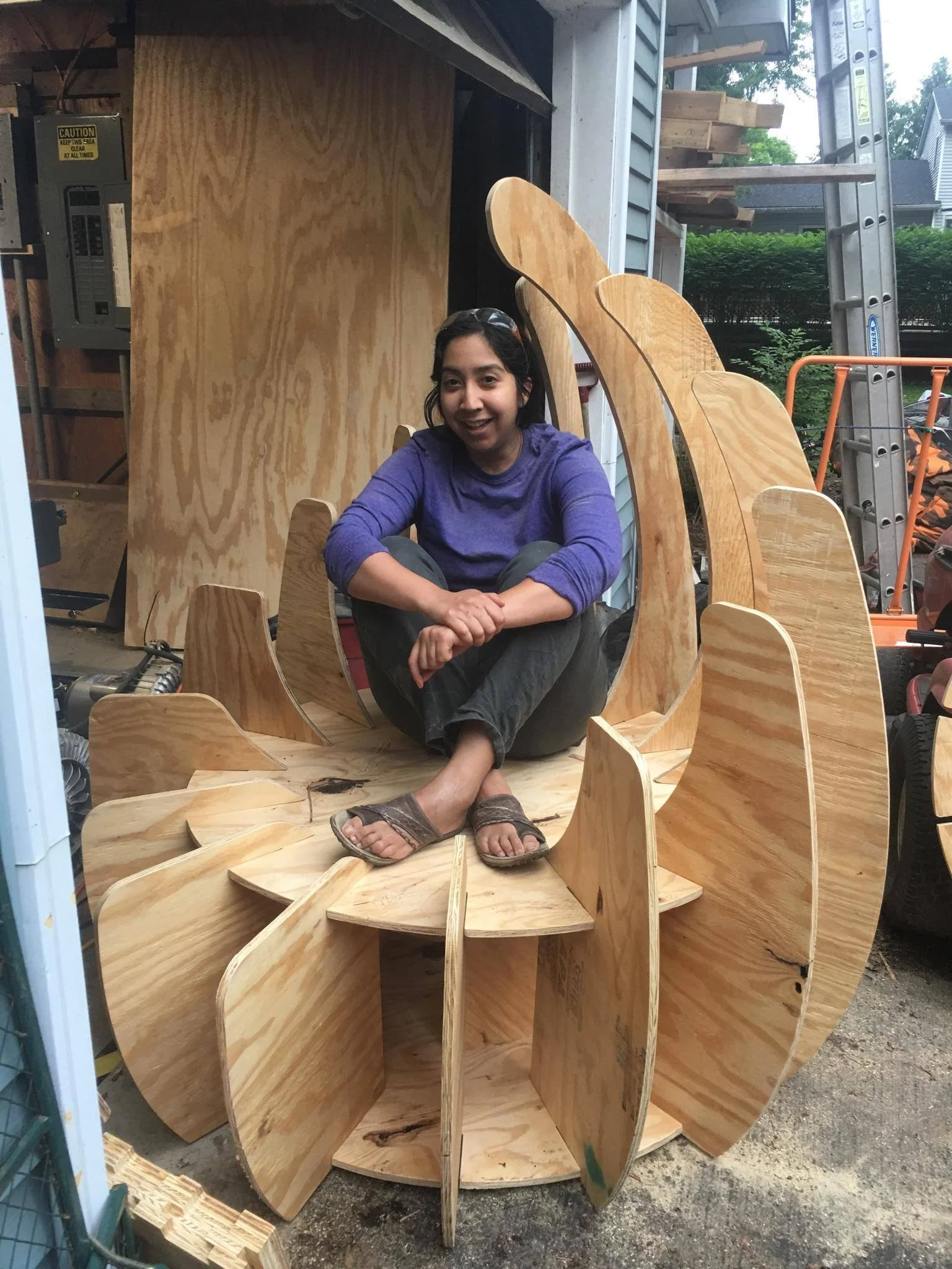 Egg seats, fresh off the CNC