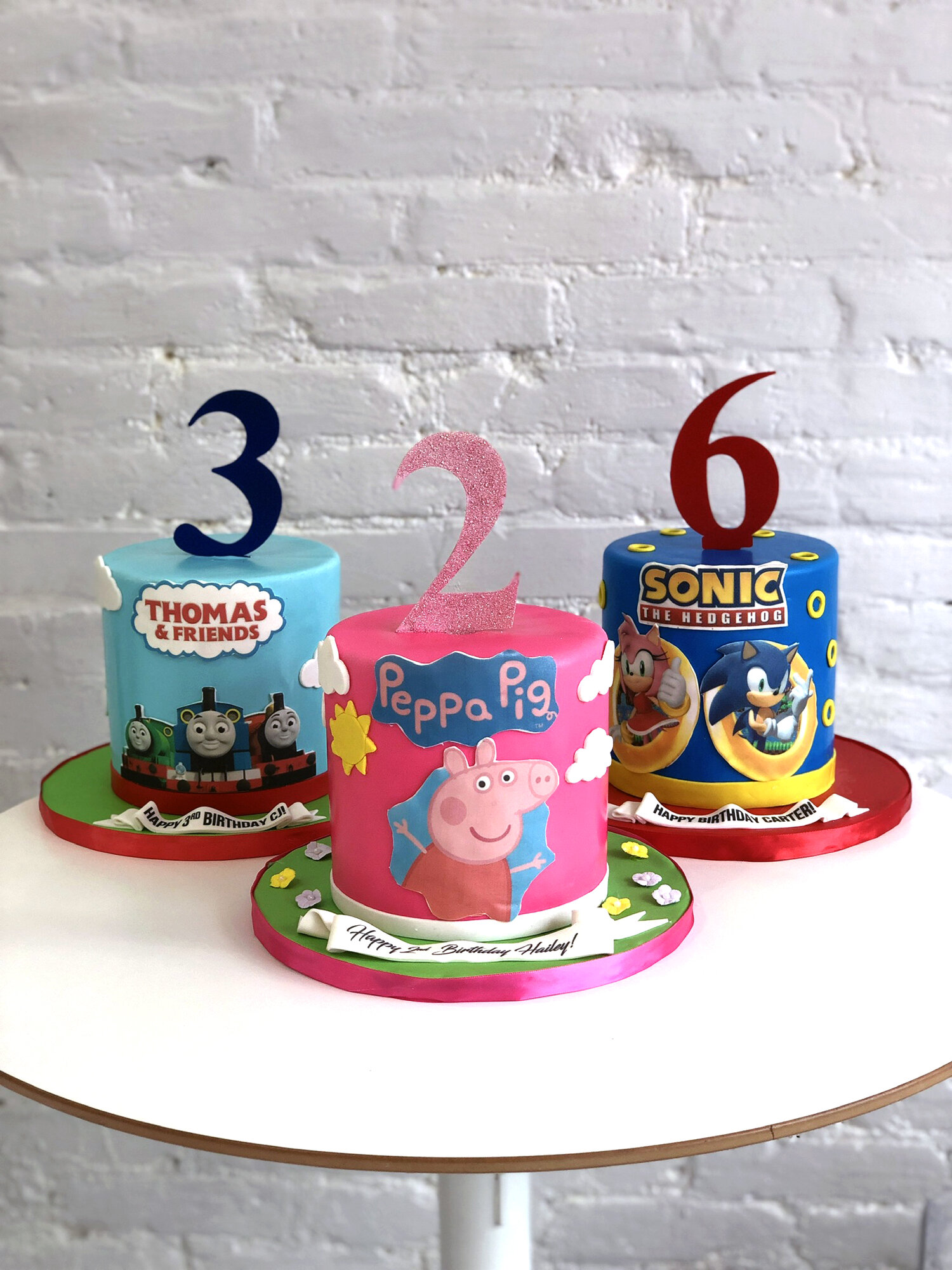 3 Cake Decorations for Sonic Cake Toppers Birthday Party Supplies