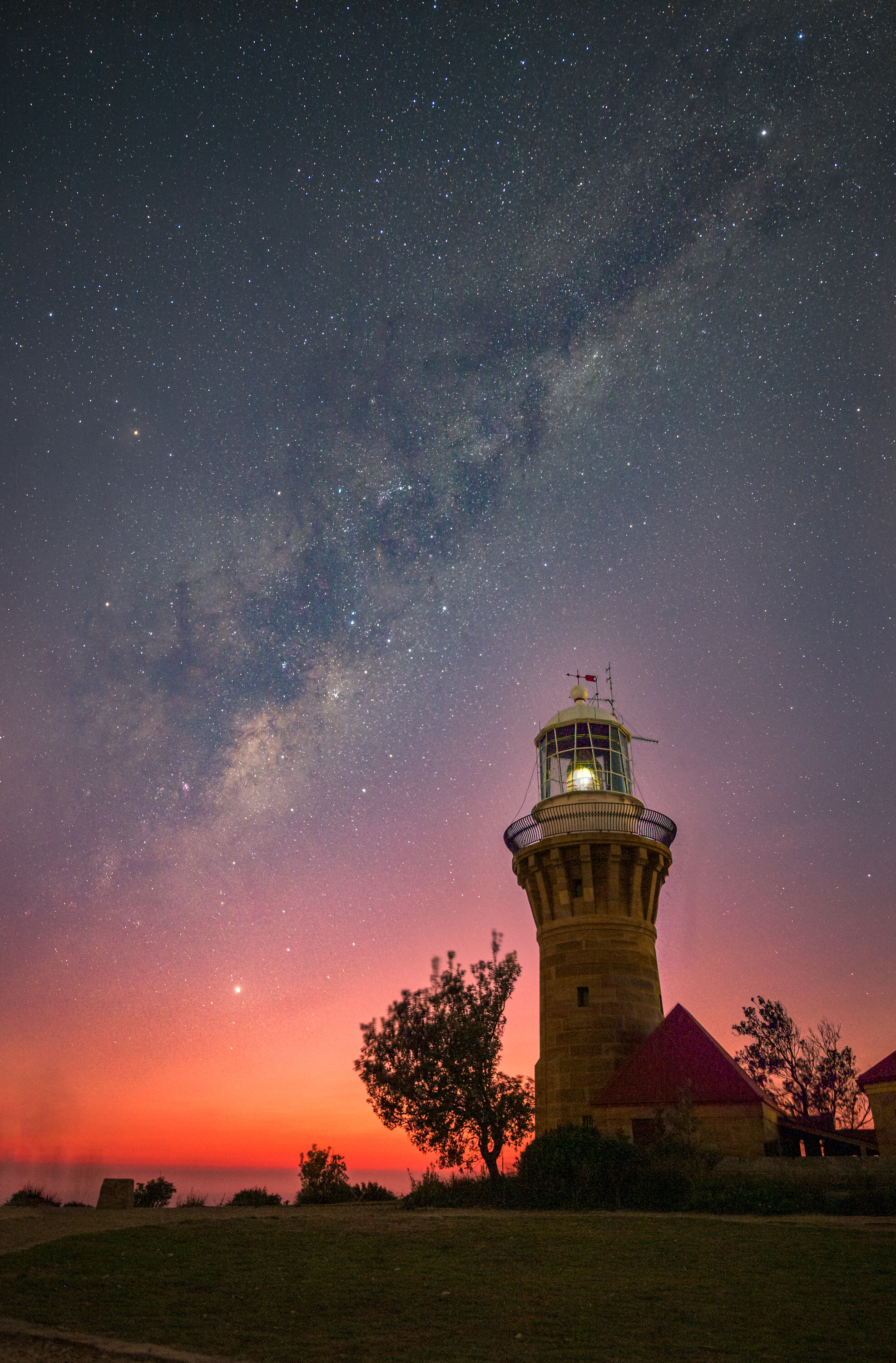 Barrenjoey Lighthouse at first light