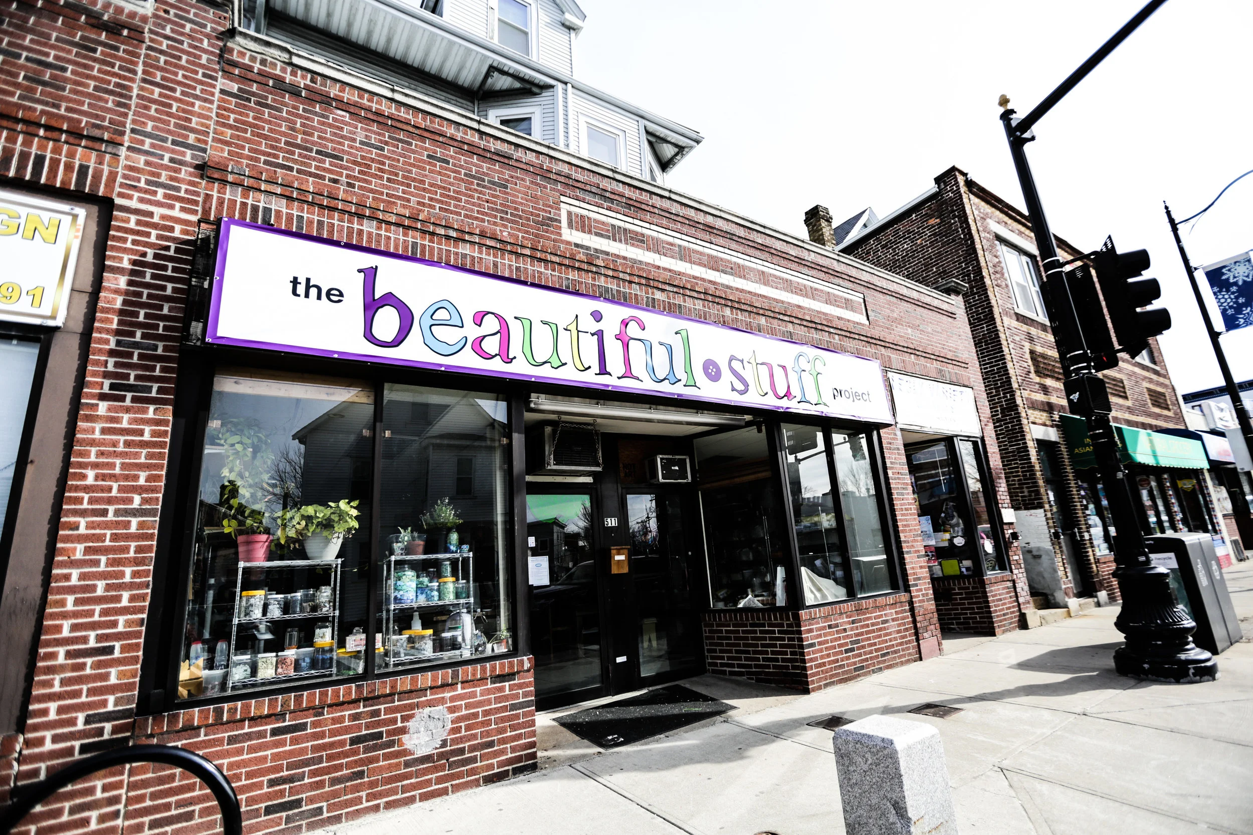 Storefront of The Beautiful Stuff Project in Somerville, MA