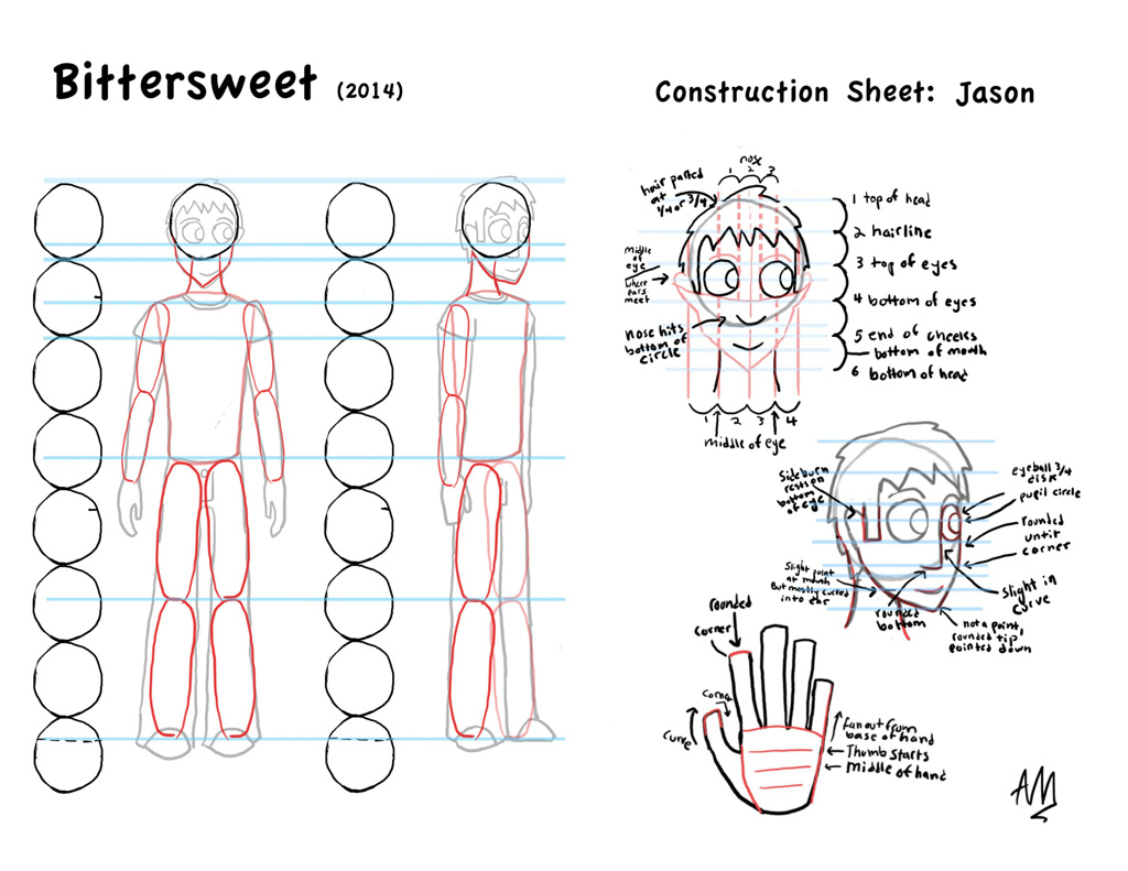 This was the final construction sheet for Jason, nailing down the style was important to keeping him consistent throughout the film.
