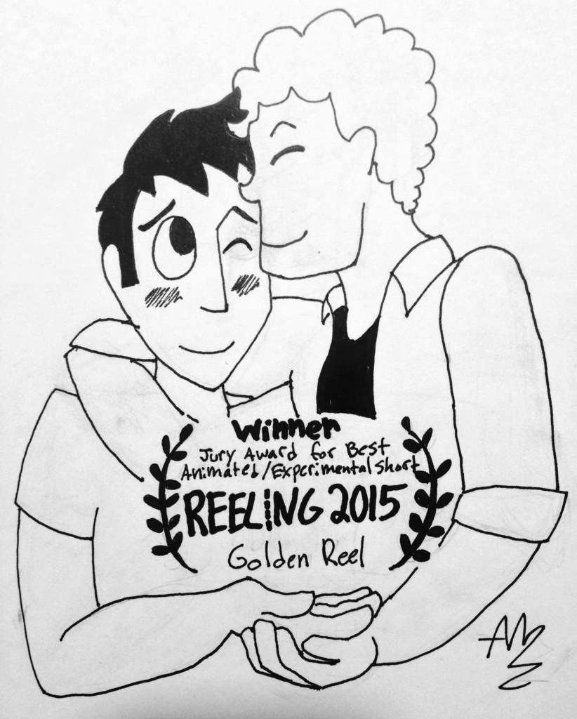 So happy to announce Bittersweet received the Jury Award for Best Animated/Experimental Short at the Reeling Film Festival this year! Figured I should draw these two dorks to celebrate.