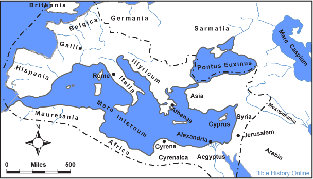 Roman empire at time of Christ and the early Church