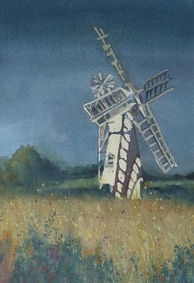 The Windmill 9x11 , SOLD