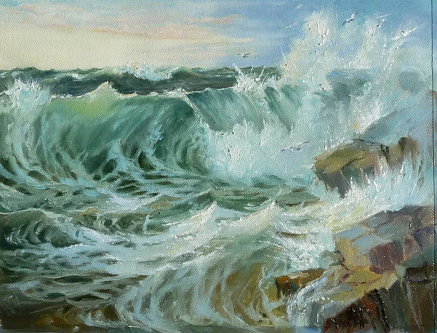 Surf and Turf 8x10 on canvas PRIVATE COLLECTION