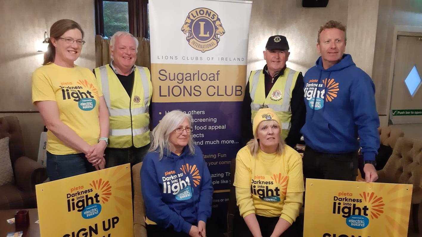 Sugarloaf Lions are delighted to be partnering with and supporting the first Darkness into Light event in Greystones on Saturday May 11th. Starting at 4.15am from the South Beach car park this walk is open to all and will be a 5km walk through the to