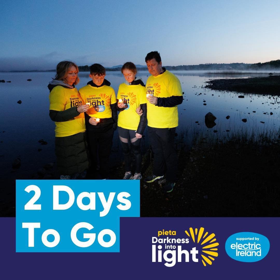 LESS THAN 48 HOURS TO GO!✨

Join Darkness into Light Greystones supported by Sugarloaf Lions and Greystones Tidy Towns 

We can&rsquo;t wait so see you there 🙏🏼

Sign-up link below⬇️ 🌞

https://www.darknessintolight.ie/register/wicklow/default

#d