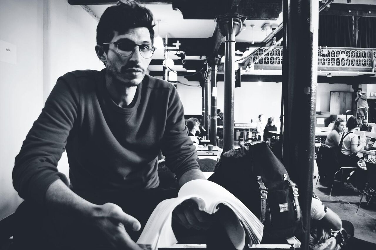 Alexander Devrient in rehearsals for The Jungle
