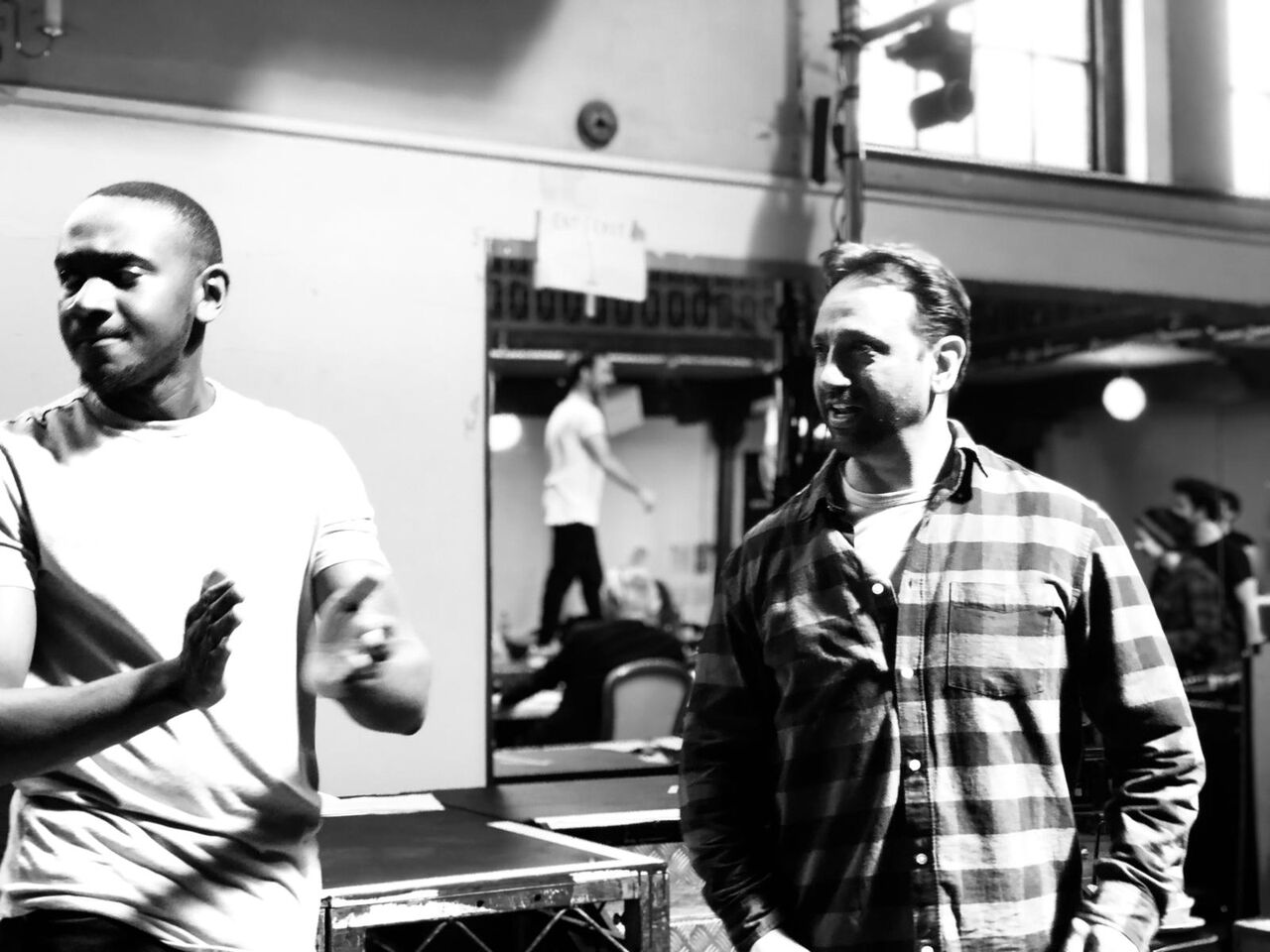 Tiran Aakel and Cherno Jagne in rehearsals for The Jungle