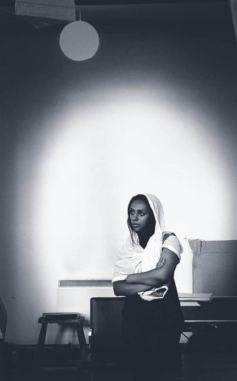 Sara Mokone in rehearsals for The Jungle