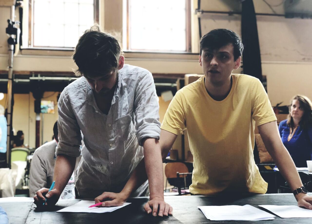 Joe Murphy and Joe Robertson in rehearsals for The Jungle