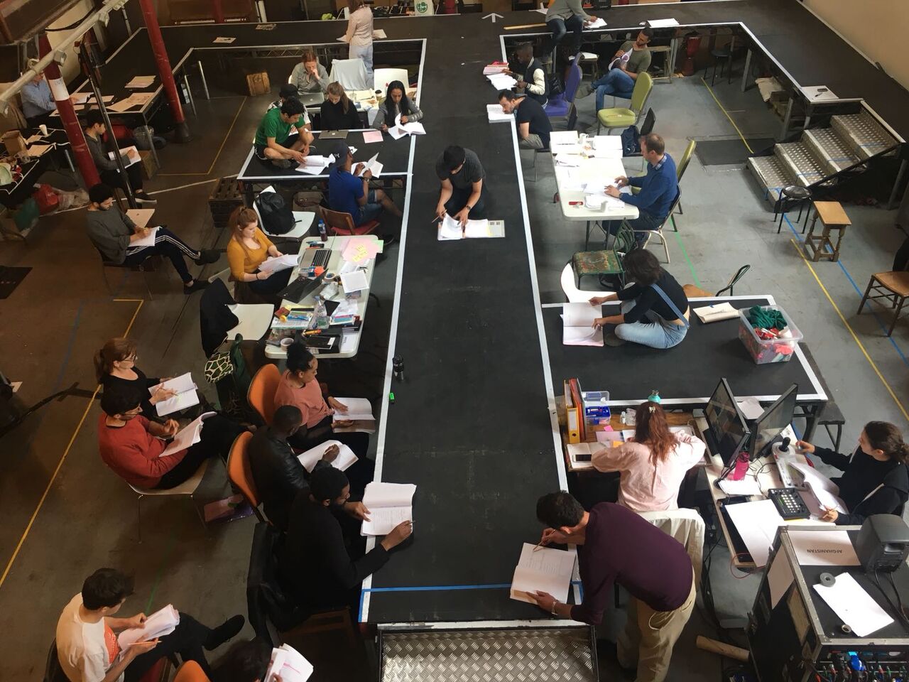 The Jungle Company in rehearsals for The Jungle