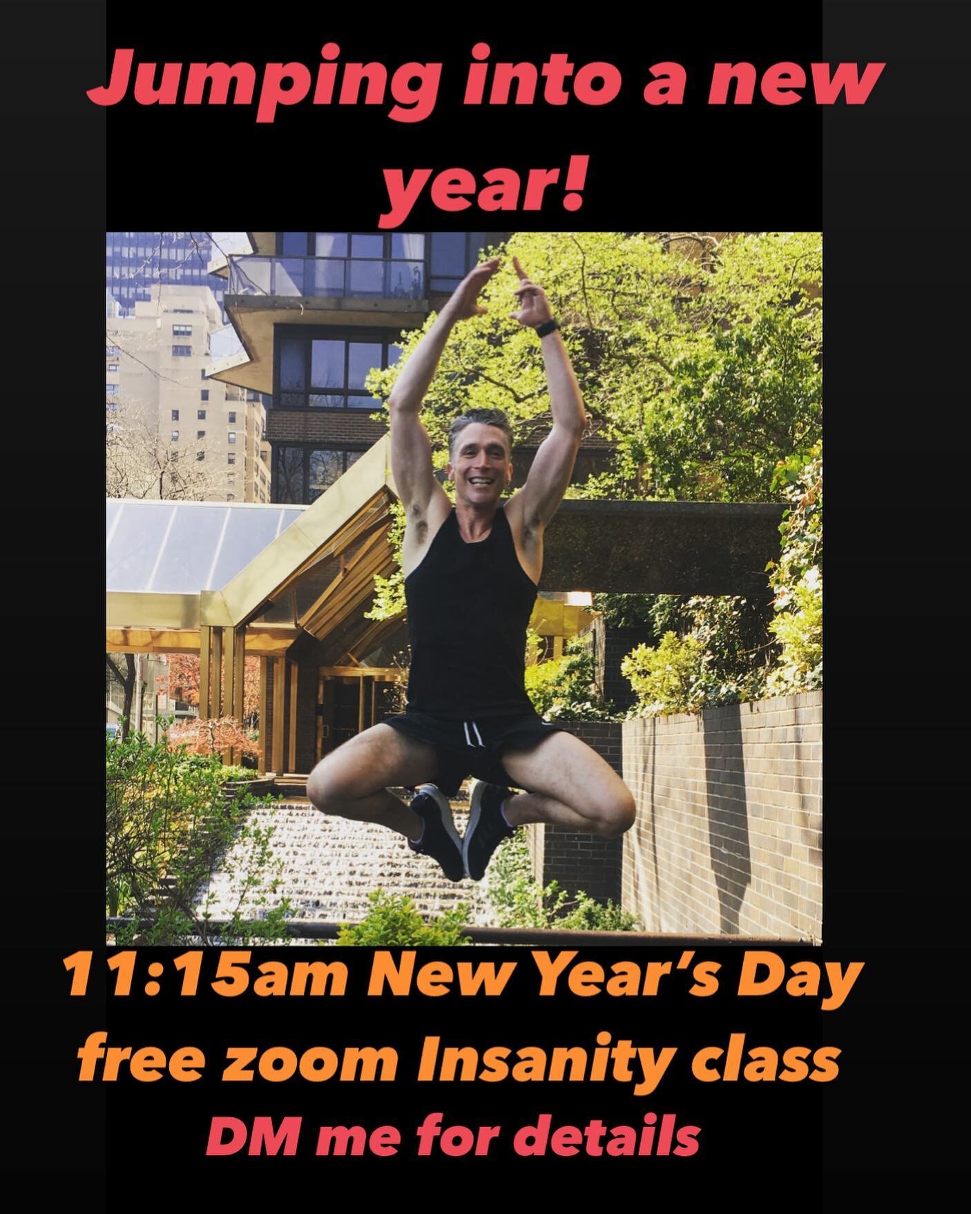 Happy New Years! Free #insanityworkout class this Friday New Year&rsquo;s Day at 11:15am! free classes are continuing in the new year Monday at 7:45am, Tuesday at 5:30pm, Wednesday at 7:30am and Thursday at 11:30 dm me and I&rsquo;ll send you all the