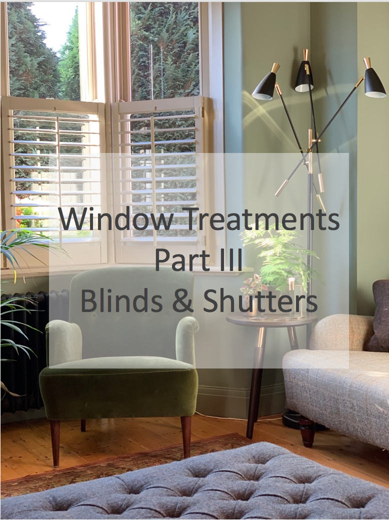 Winder Treatments Part III: Blinds &amp; Shutters