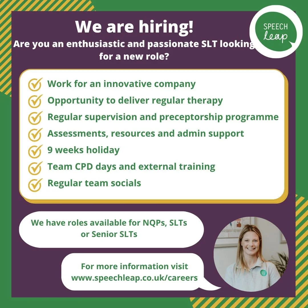 💚 Are you looking for a new role in Speech and Language Therapy? 💚 

Come and join a team committed to delivering evidence-based therapy that makes a real difference, while providing an excellent programme of support for all therapists.

We are a s