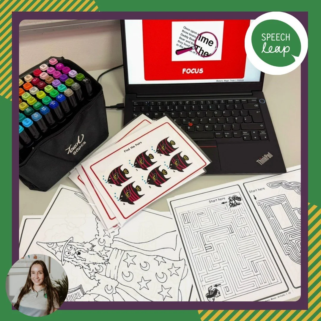 Leah is supporting a secondary aged pupil with their memory skills using Memory Magic intervention 🪄 This session focused on the 'FOCUS' magic trick. This strategy teaches the pupil the importance of paying close attention to information in order to