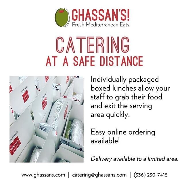 #ghassanscatering #yalla #eatatghassans #ghassans #gsotakeout #takeoutgso #ghassansfreshmediterraneaneats #eatlocal #greensborocatering #greensborocaterers #greensborocaterer