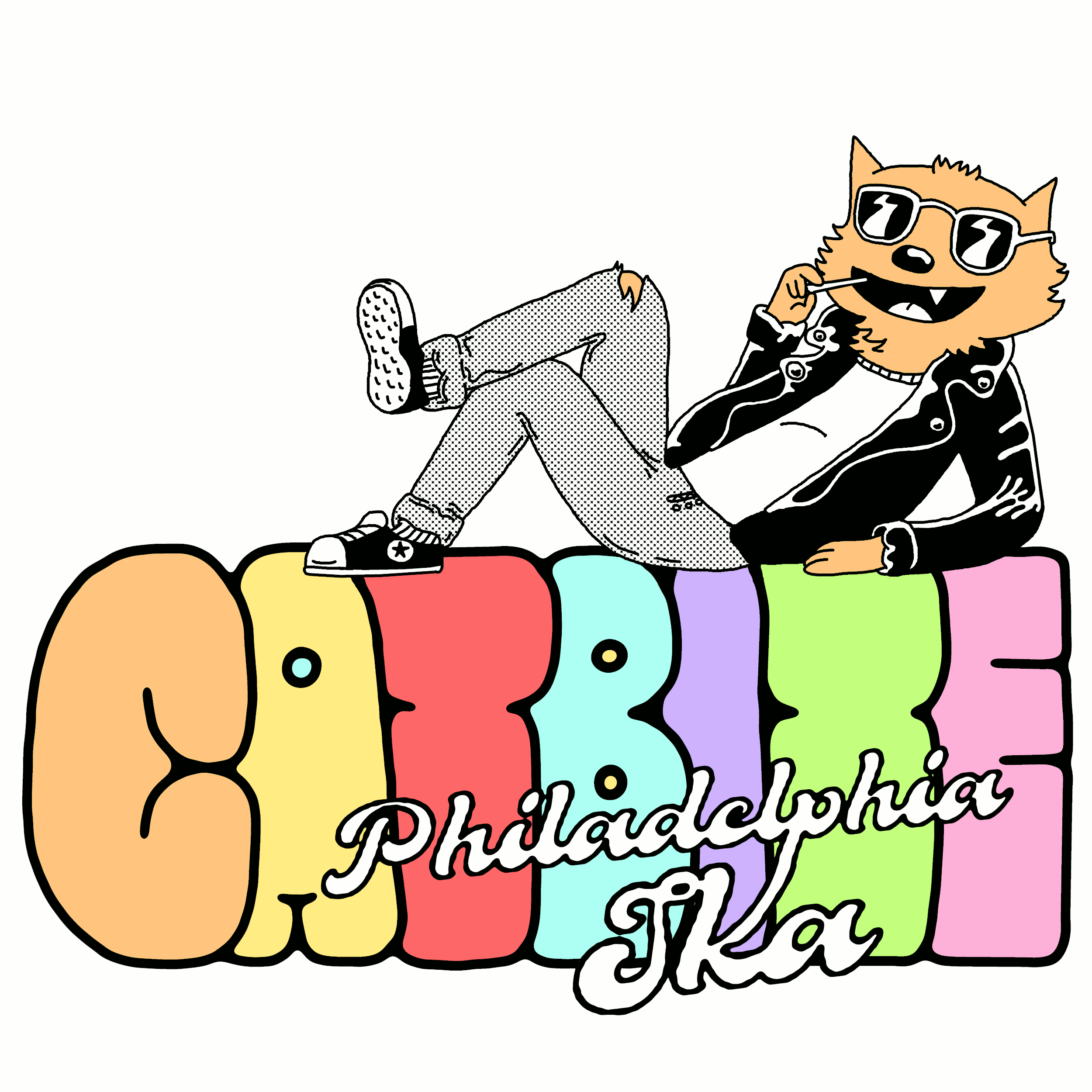 Shirt and sticker design for Catbite (2019)