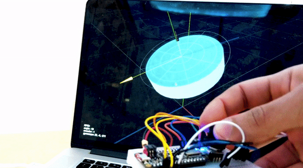 Dial - prototype 0.5 - gyroscope and position based on RSSI