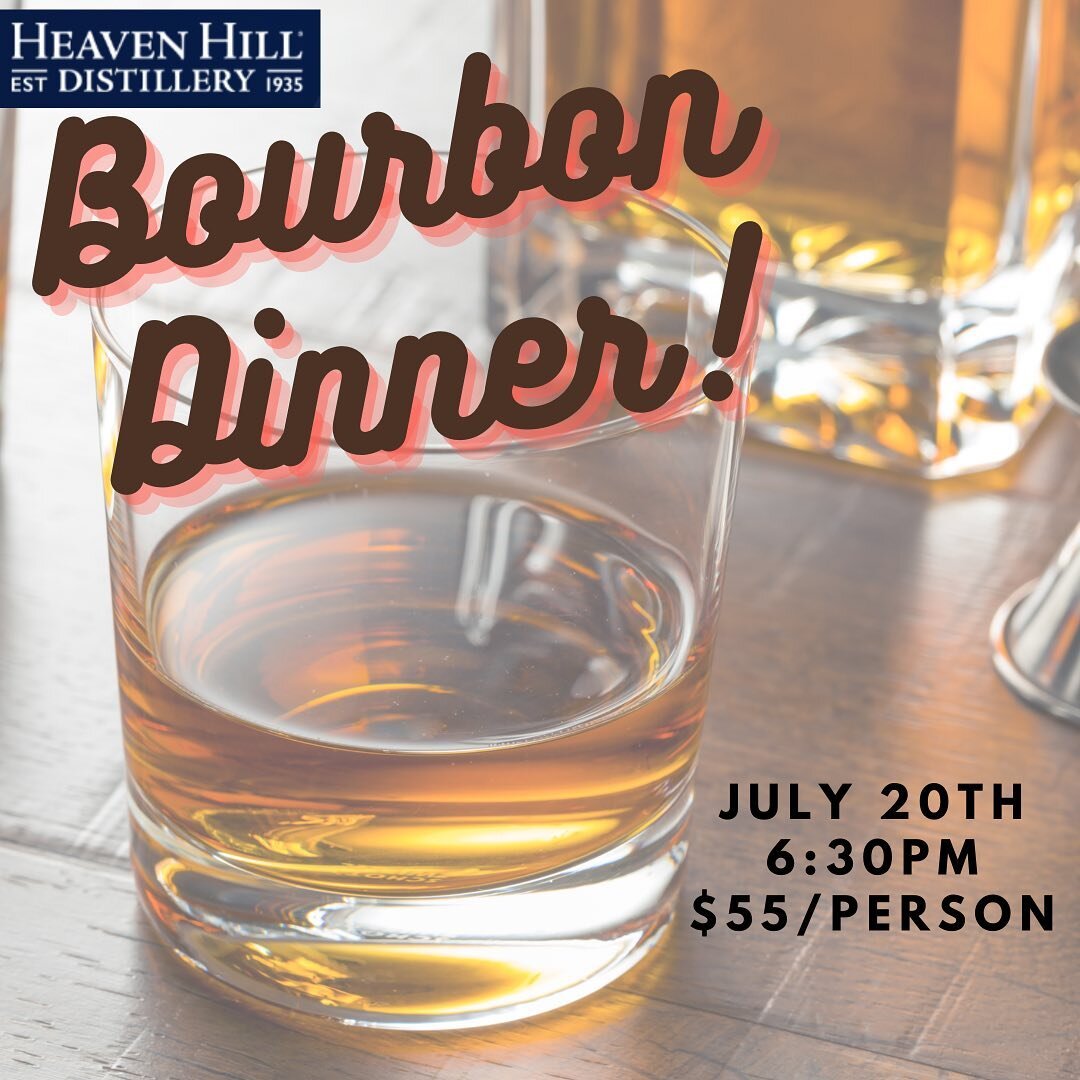 We&rsquo;re only a few days away from our Bourbon Dinner with @heavenhilldistillery 🥃! Call or email to reserve your spot TODAY (630) 654-1616 | topazcafe@gmail.com