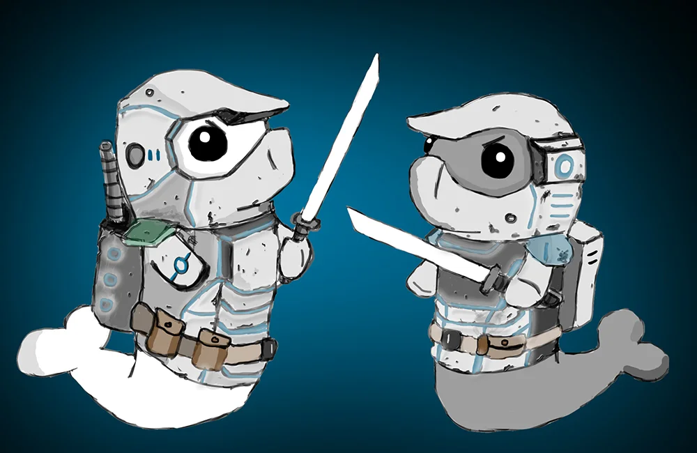 Random Ninja Seals sketch