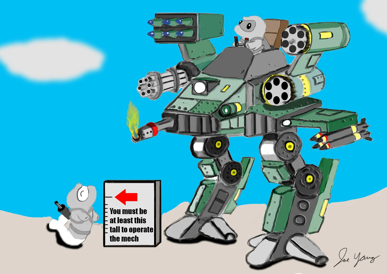 Ninja Seals try out a crazy mech
