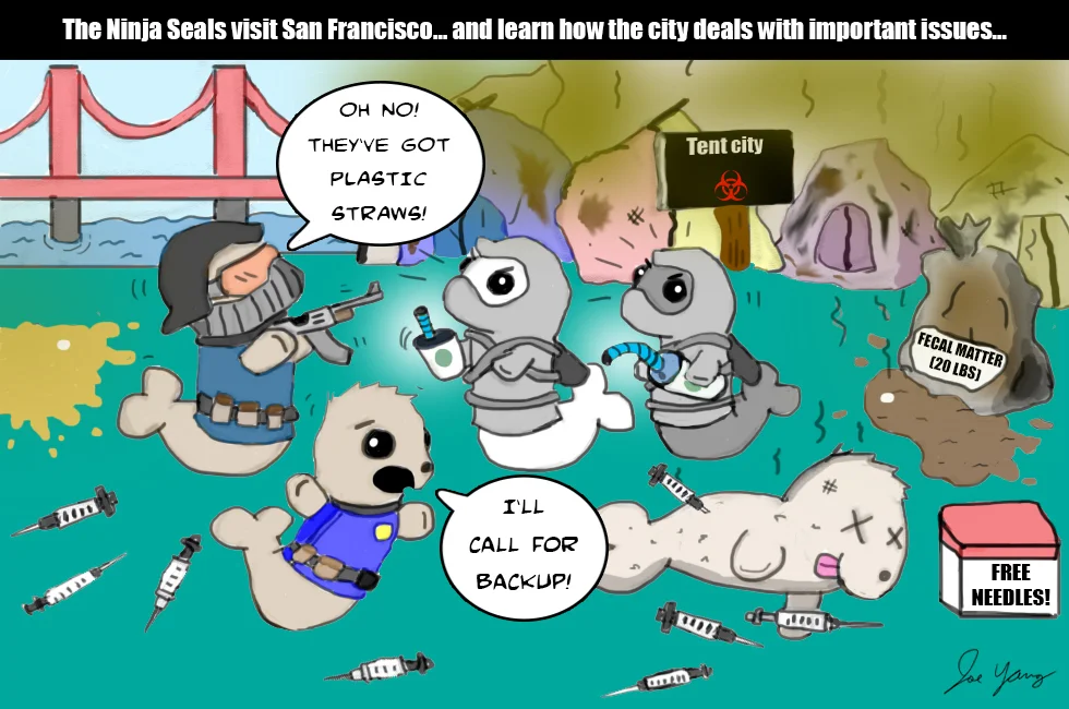 The Ninja Seals visit San Francisco, and learn about the city's important priorities