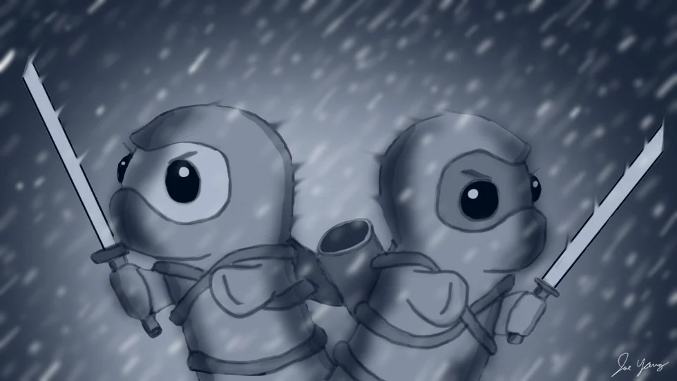 Despite the weather, the Ninja Seals are ready for action!