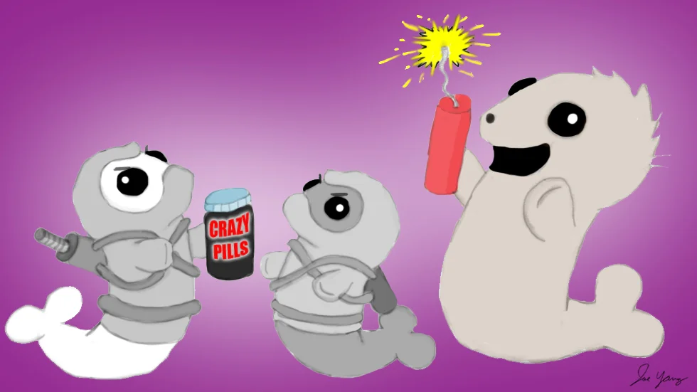 The Ninja Seals aren't sure if Uncle Marvin's "crazy pills" are supposed to treat craziness...or cause it