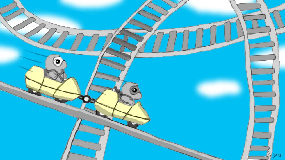It's too late for the Ninja Seals to have second thoughts about this ridiculous roller coster