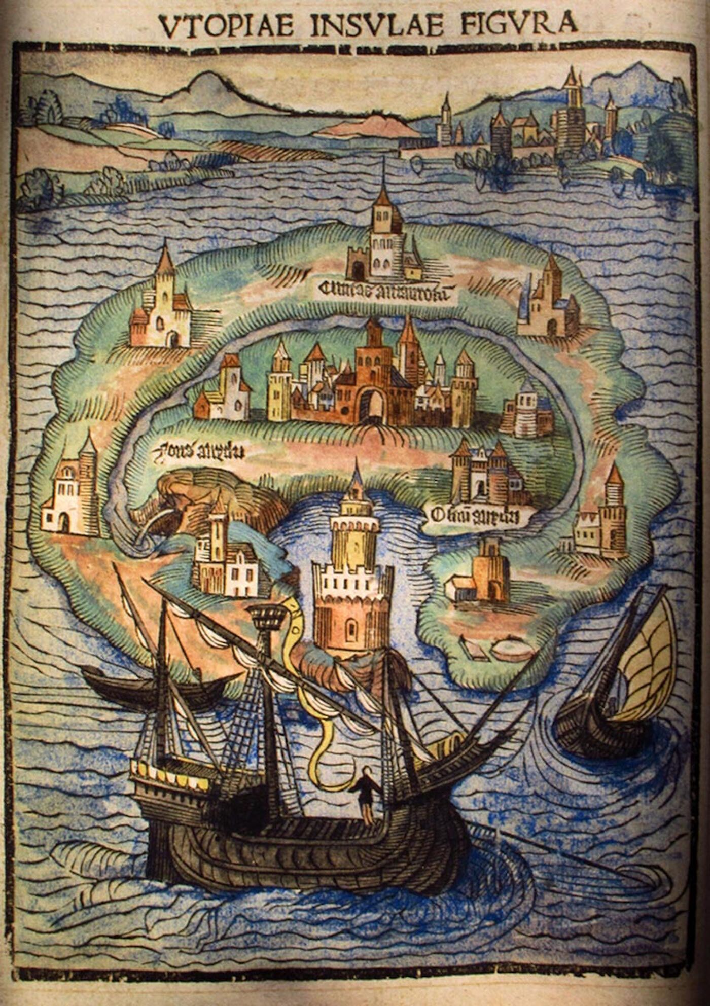  The inner cover of Thomas More’s Utopia, 1516   