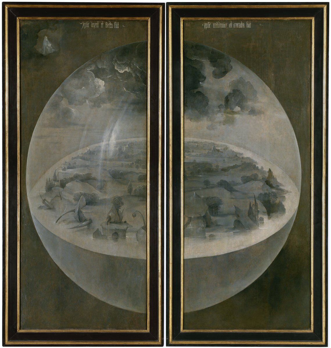  The outer panels of the tryptich “The Garden of Earthly Delights”, Hieronymus Bosch ca. 1500 