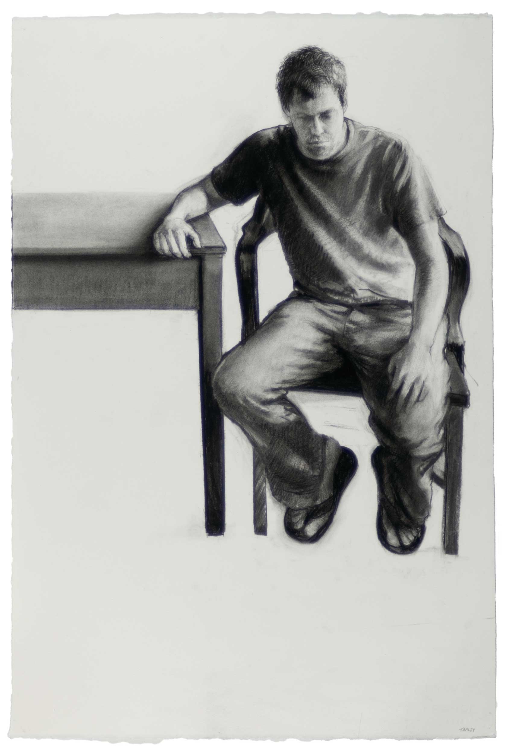 James, Seated By A Table