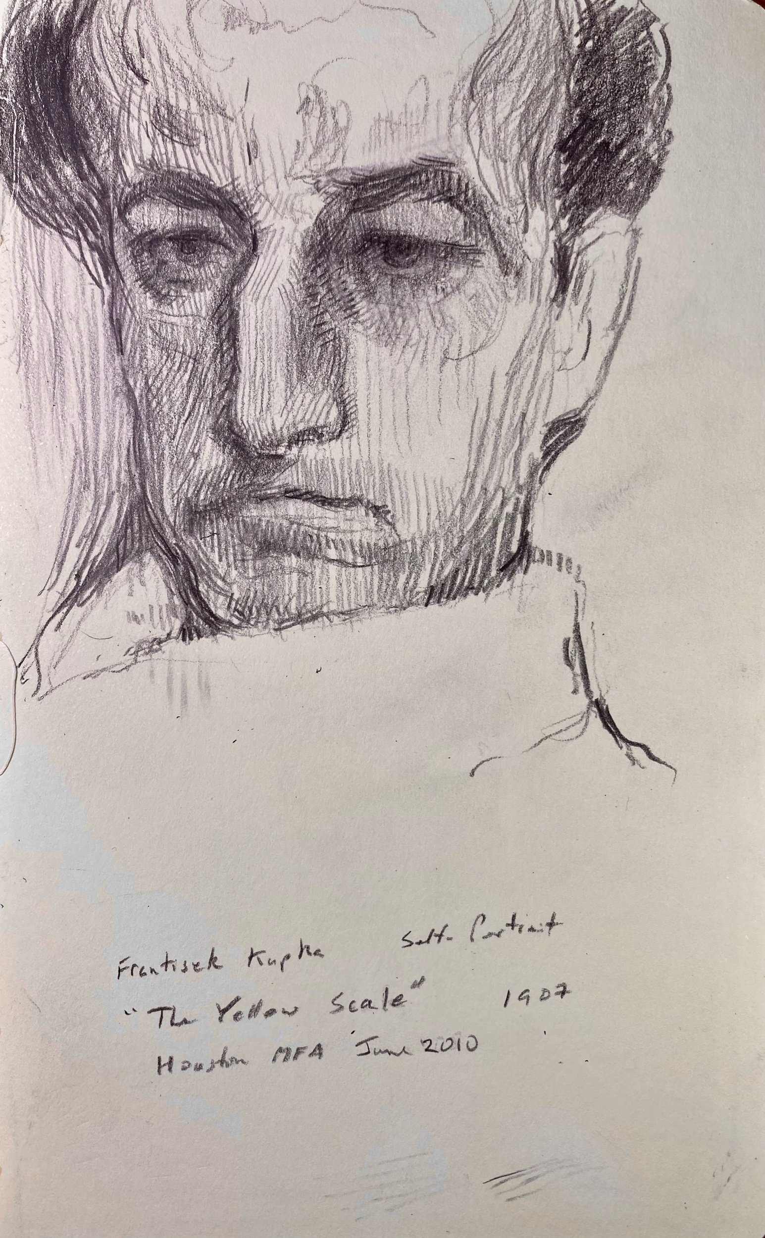 Copy of “The Yellow Scale” by Frantisek Kupka (self-portrait), Houston MFA