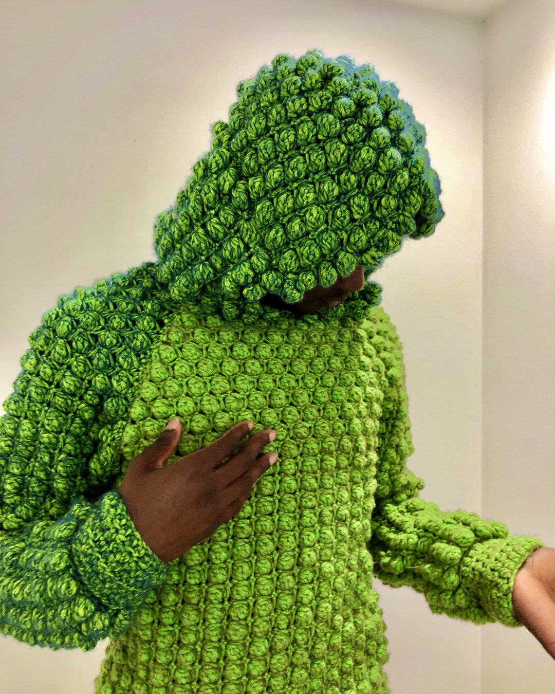 Karoline Mazzarella Green Crochet Hoodie.jpg