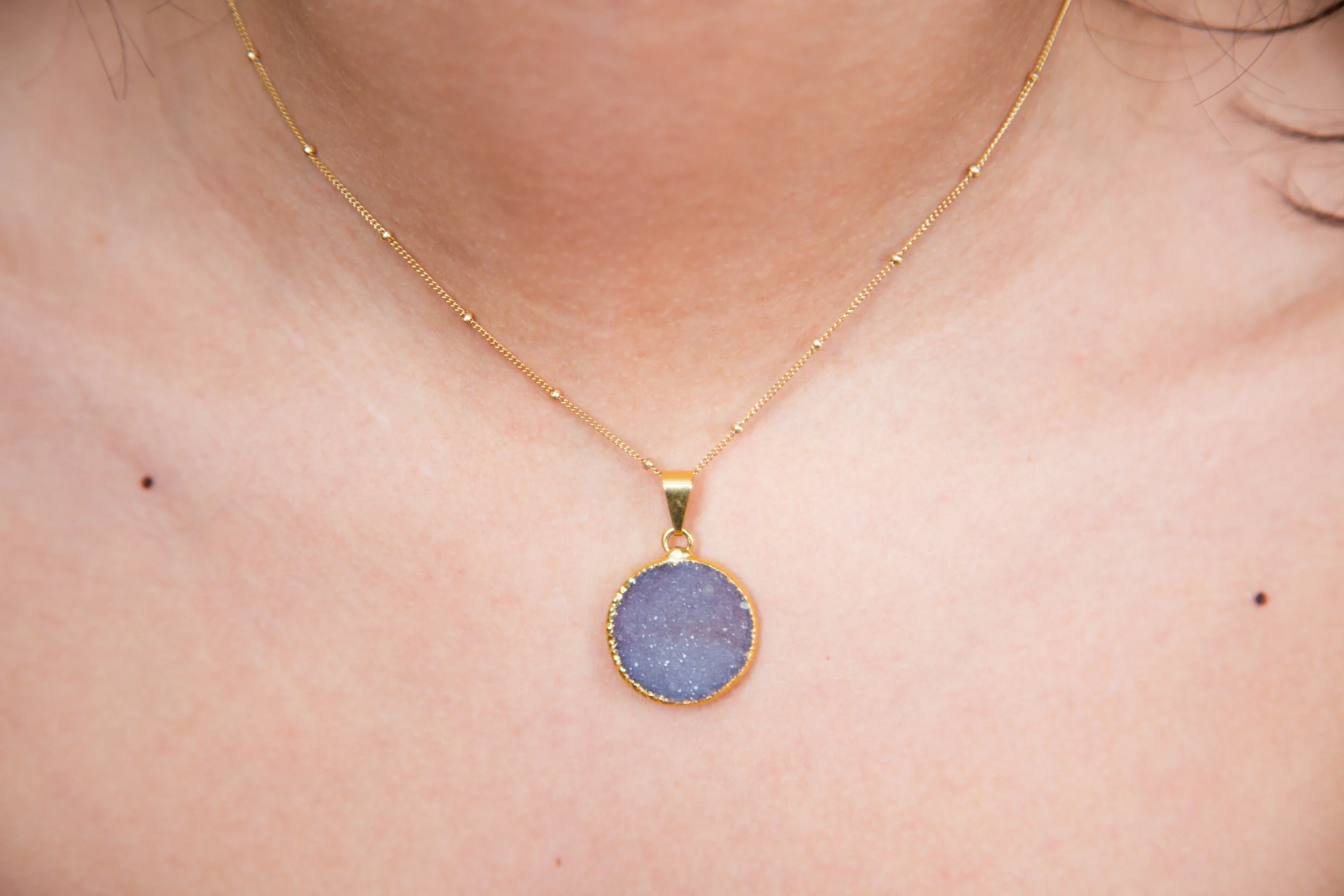 Natural Druzy Necklace 