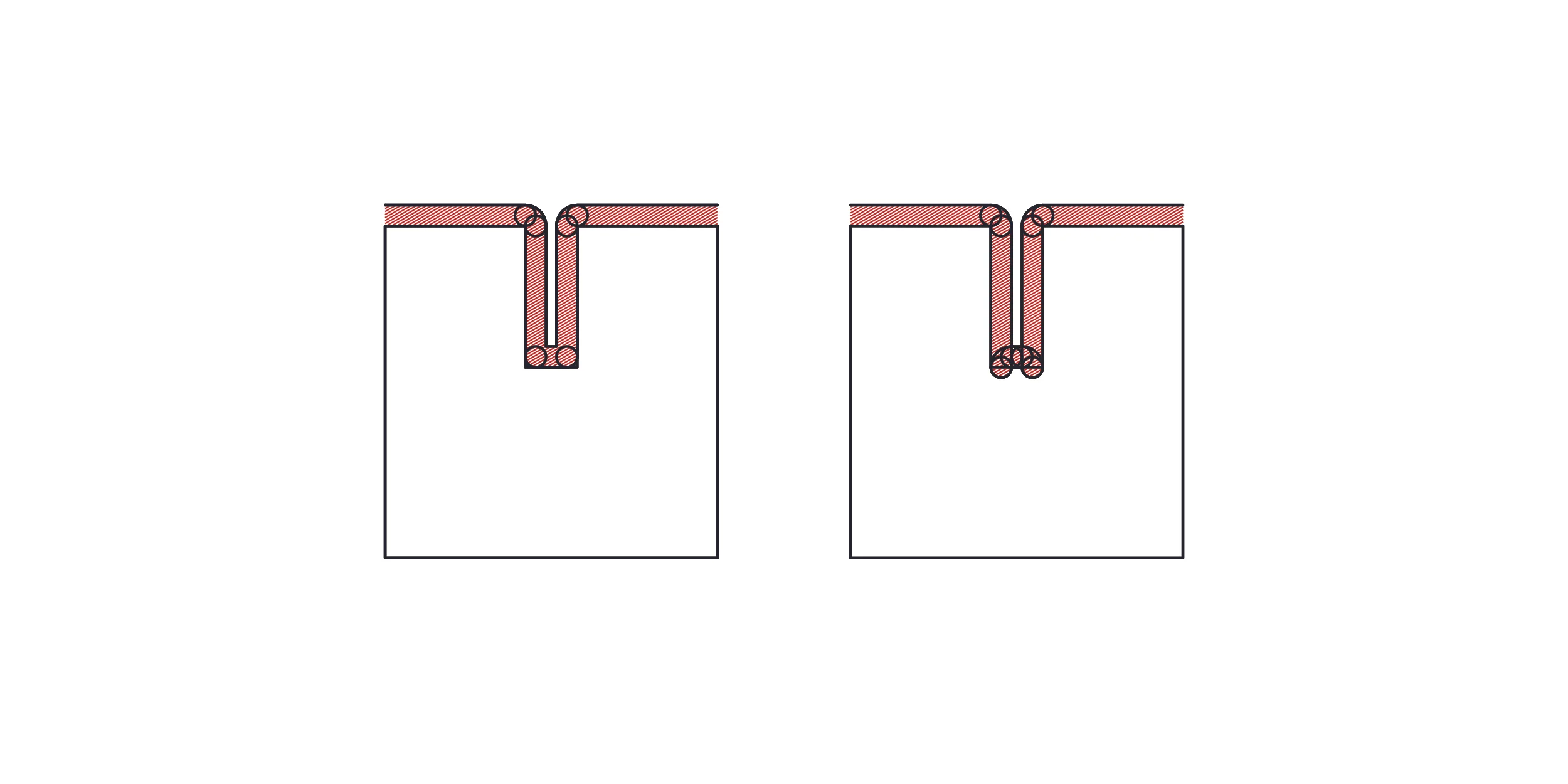 We will then select the tool you've allowed for when we program the CNC machine. The red area shows the path the tool will take based on the supplied geometry.