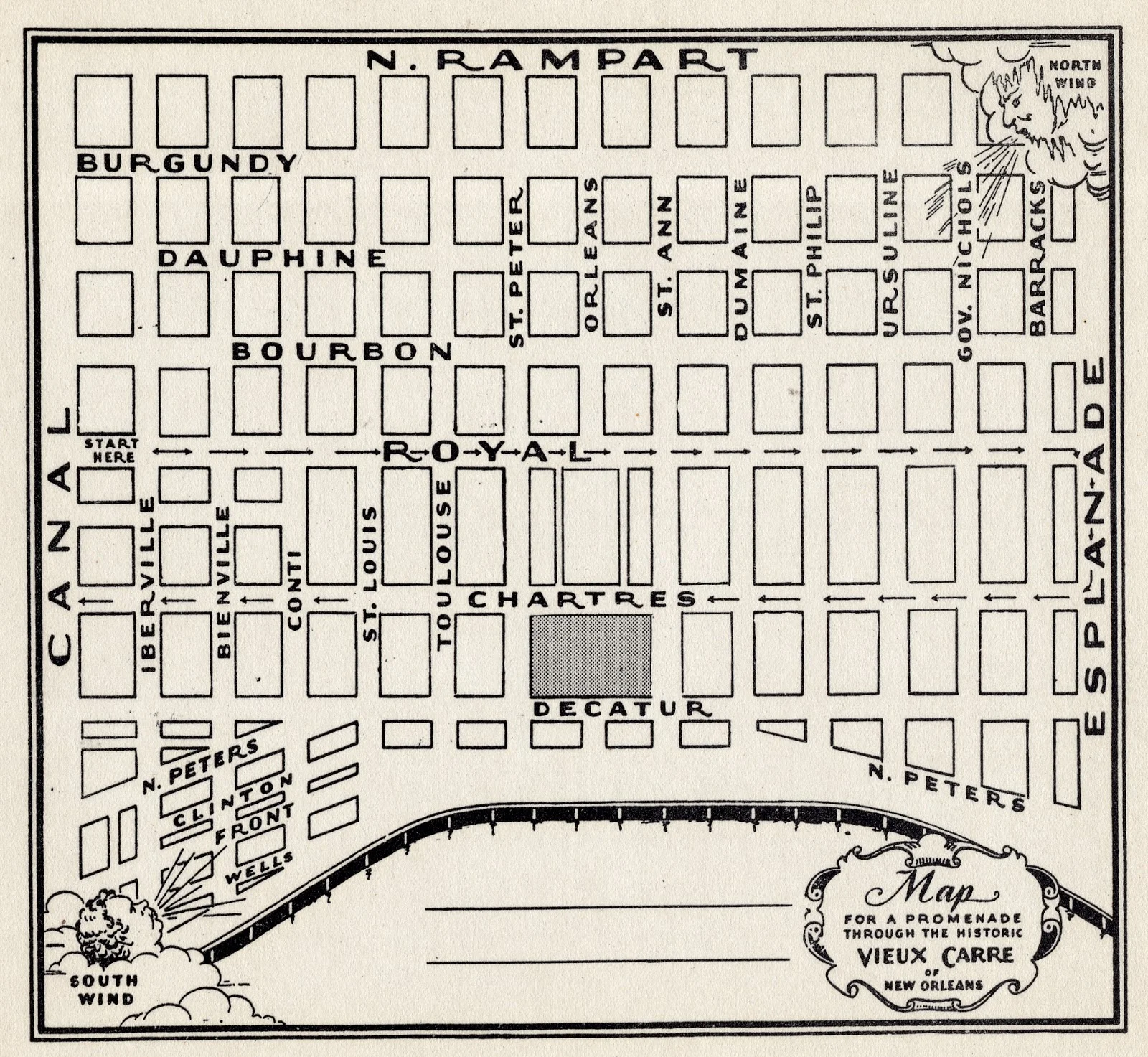 French Quarter Street Grid