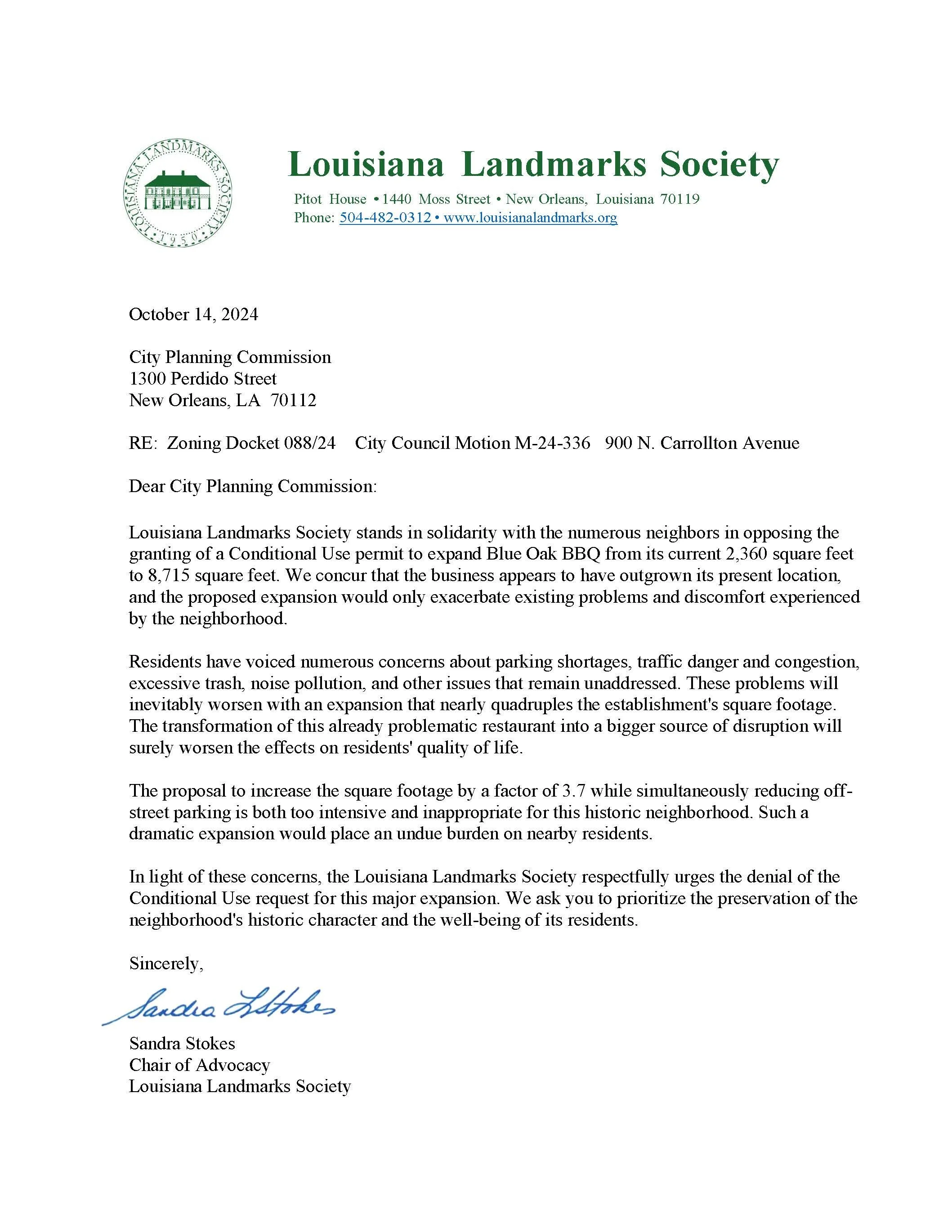 10-14-2024: Zoning Docket 088/24 City Council Motion M-24-336 900 N. Carrollton Avenue&nbsp;