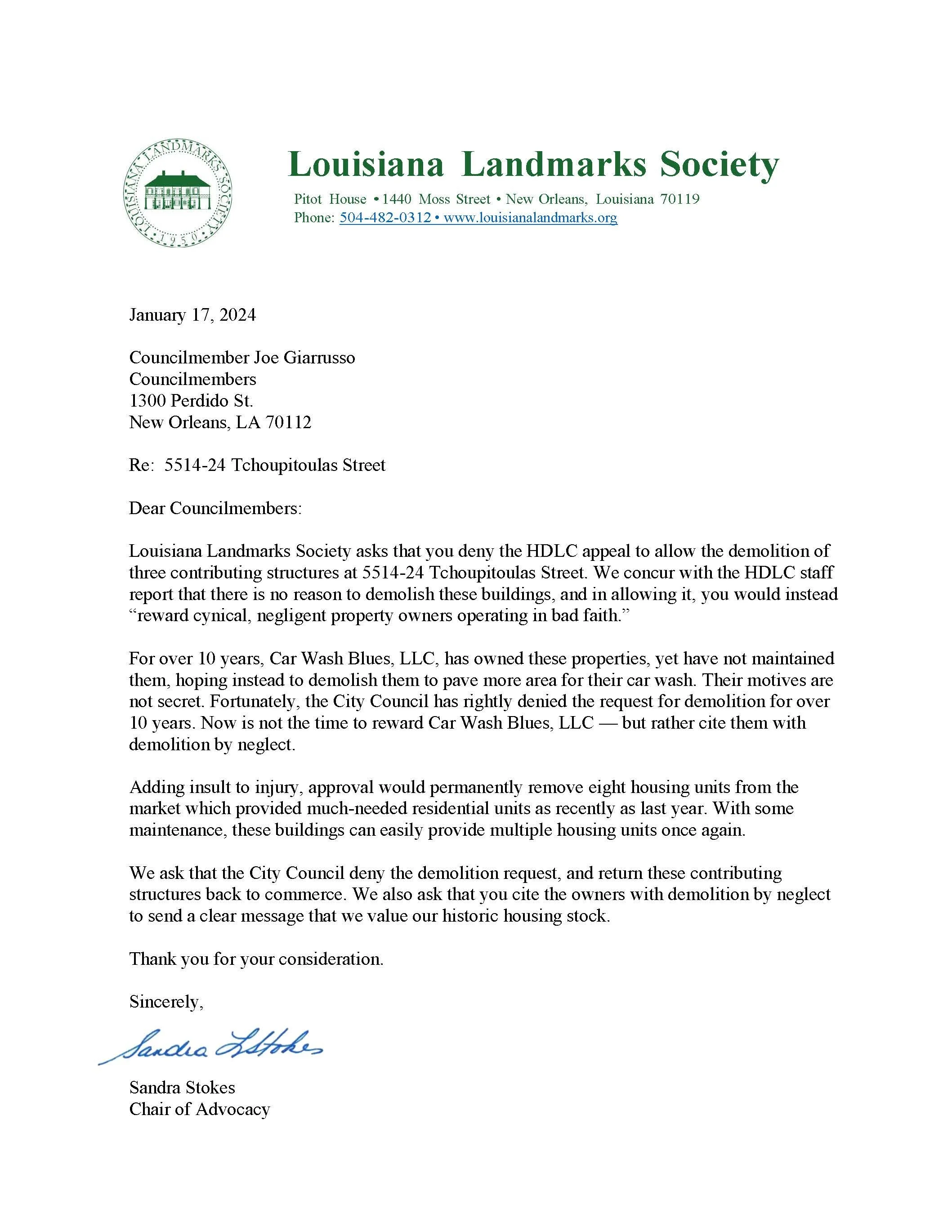 1-17-2024: 5514-24 Tchoupitoulas Street&nbsp;