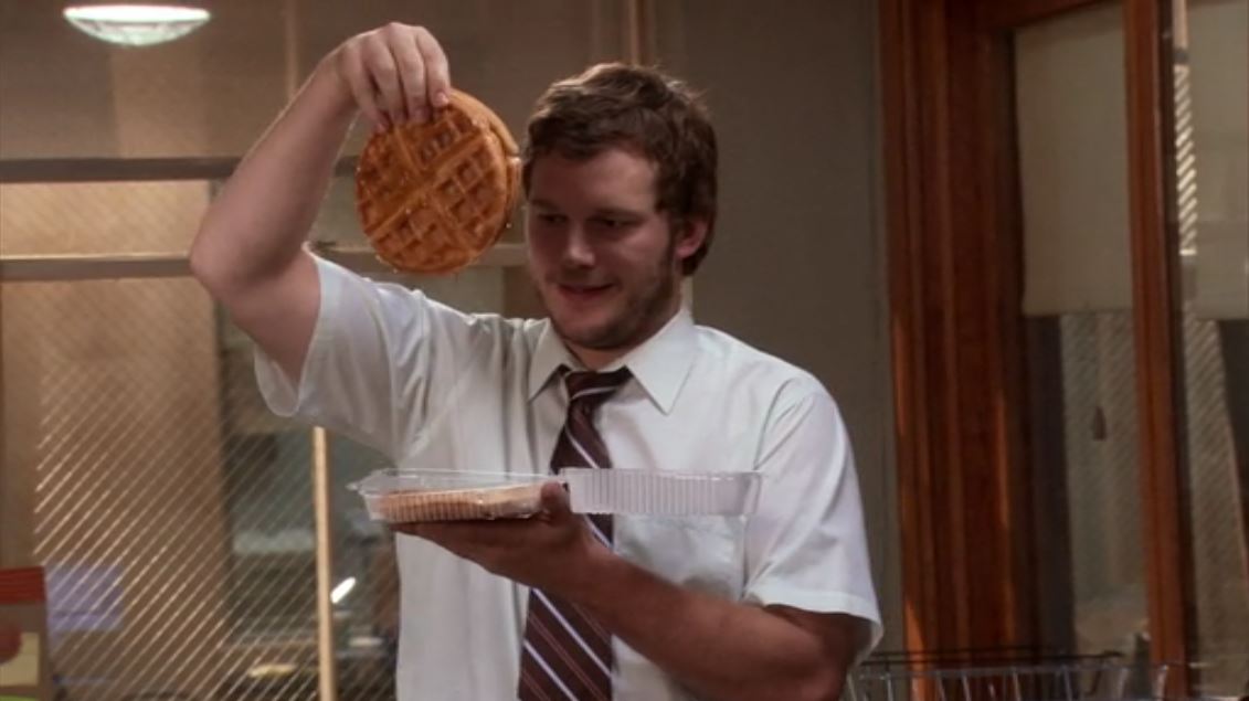 S4E3 Waffle party Leslie's book.JPG