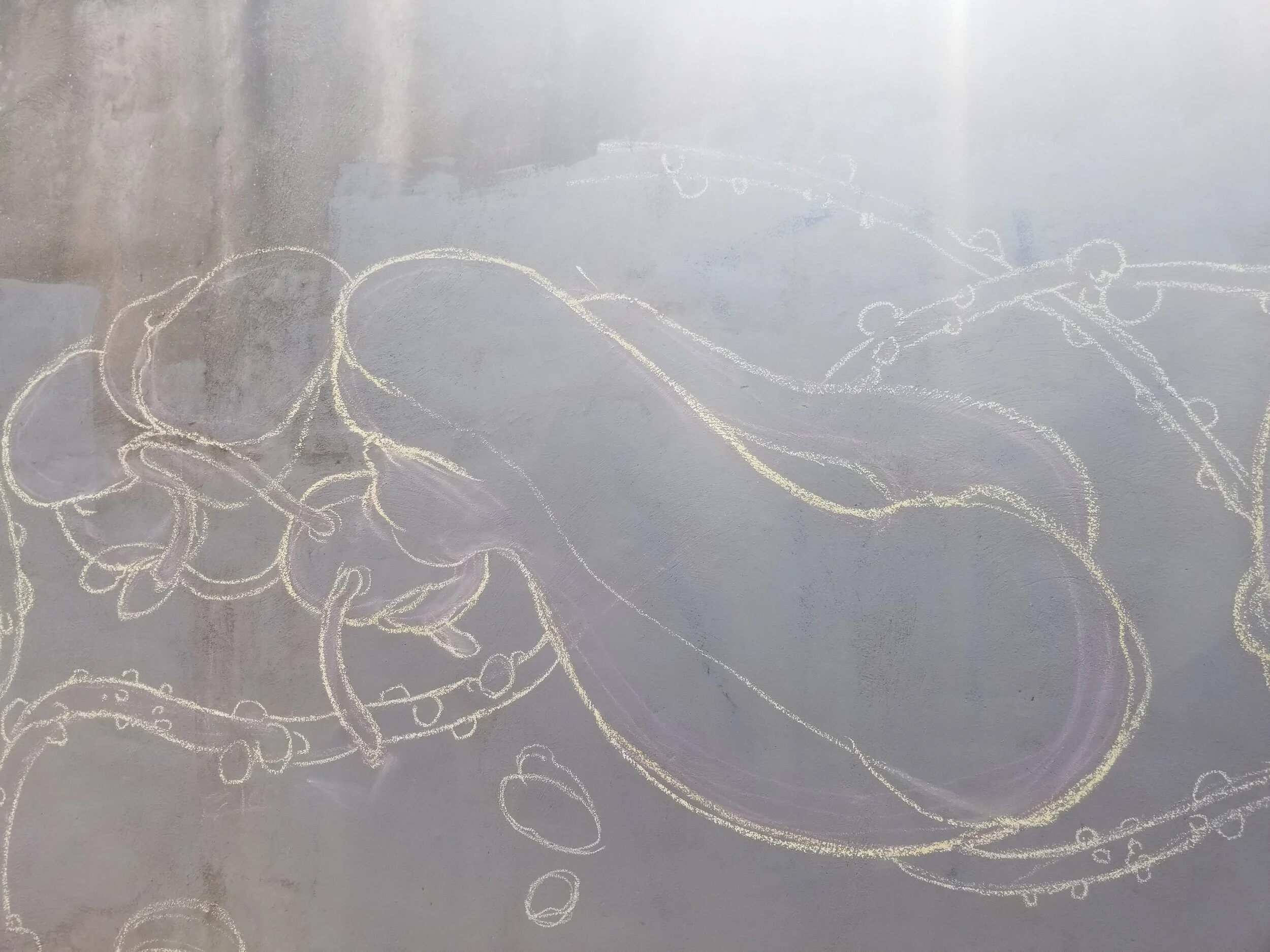 Out/In, a detail of site specific mural 