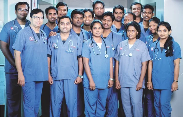 Dr. Jena (front row, far left) with last years graduating MEM class.