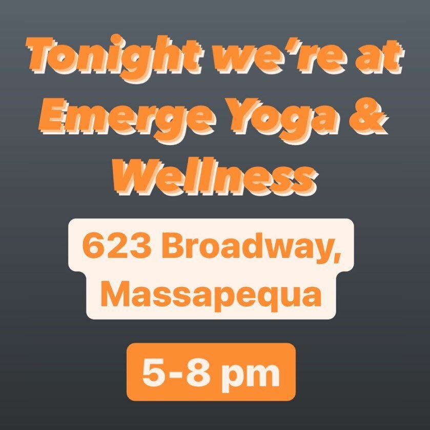 Super stoked to be back at @emergeyoga in Massapequa tonight!  We&rsquo;ve got your favorite mushroom 🍄 fajita tacos on special as well as our new oatmeal whookie pies &amp; fresh new t&rsquo;s!  Feel free to text in orders to 516-754-0075! See ya s