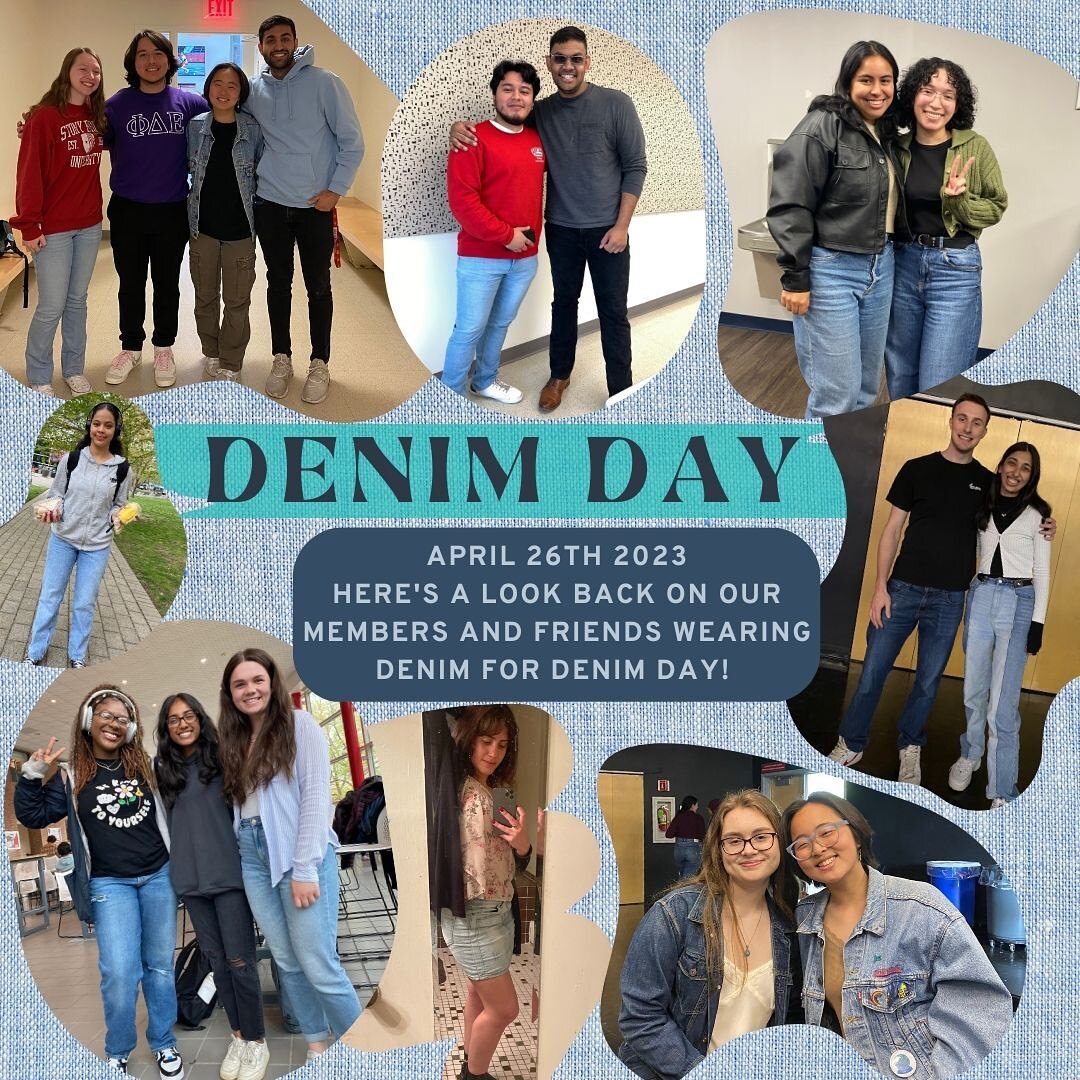 Phi Delta Epsilon is standing up against victim blaming for the Denim day campaign! These are some of our members and friends who wore denim yesterday in support of the campaign and to spread awareness.👖🗣️
As Sexual Assault Awareness Month is comin