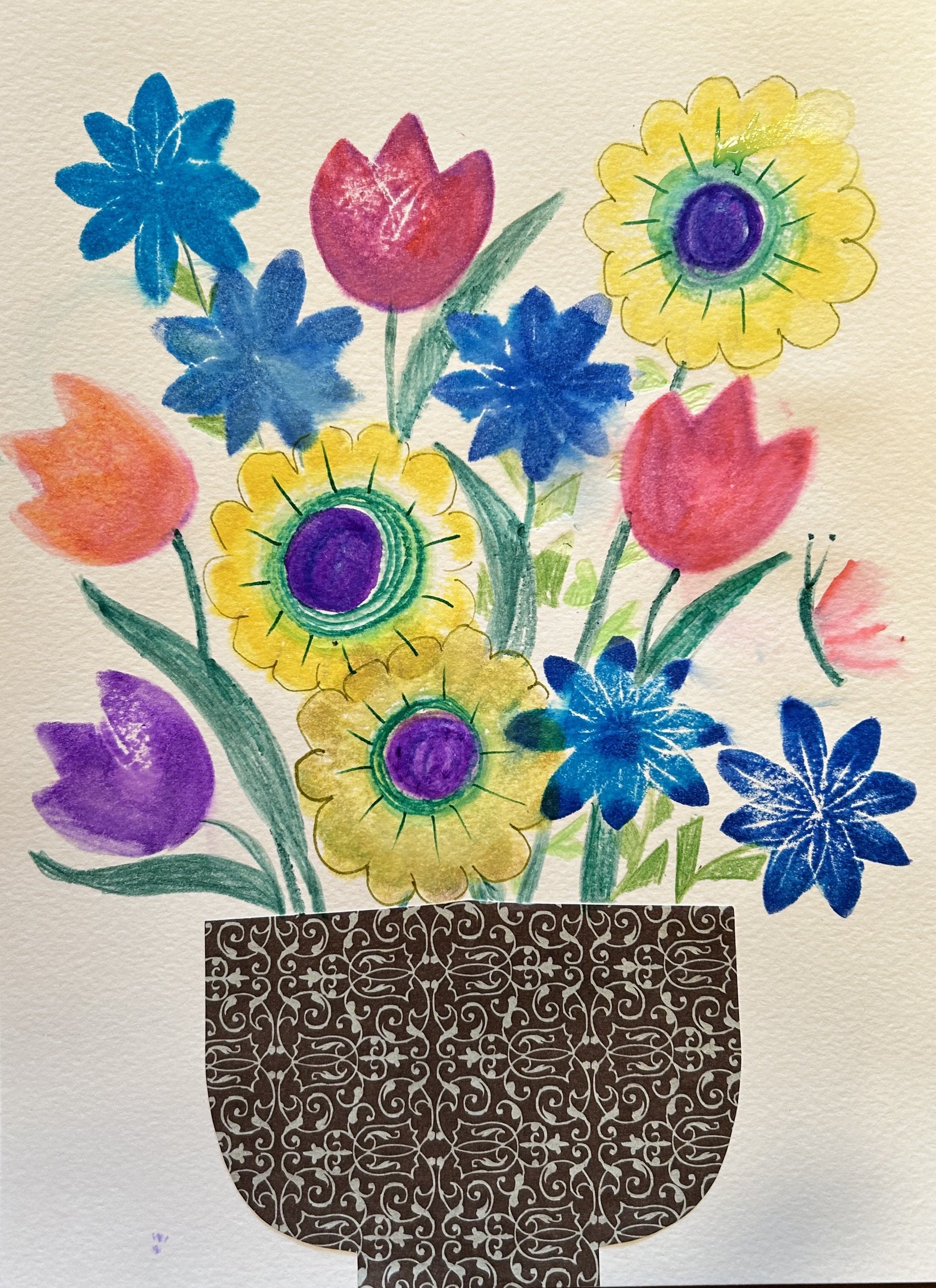 A sample of creating flowers from stamping