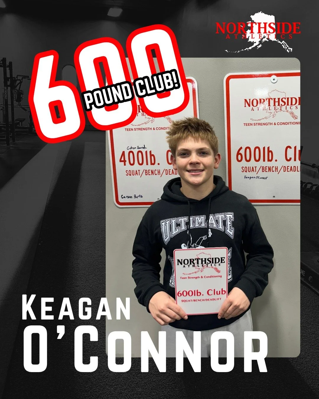 Big shoutout to Keagan for joining the 600lb. Club!

This total &mdash; combining squat, bench, and deadlift &mdash; shows what steady effort in our Teen Strength &amp; Conditioning Program can do.

He has been training with us since May 2024 and con