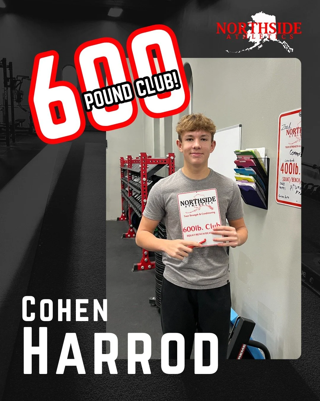 Strength is built over time &mdash; and Cohen is a perfect example.
Cohen has been in our Teen Strength &amp; Conditioning Program, consistently training for sports performance - all the while blasting into the 600-Pound Club (685lbs.) by combining h
