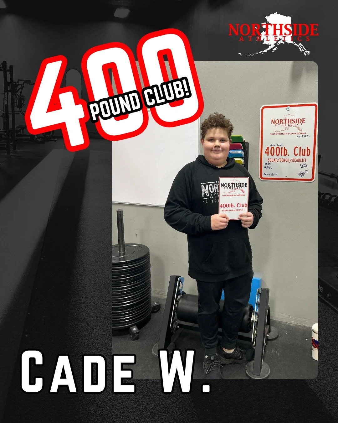 Consistency creates results.

Cade shows up and puts in the work.  He has earned a place in our 400-Pound Club, totaling 435 pounds across squat, bench press, and deadlift.

Strong habits build strong athletes.

Great job Cade!